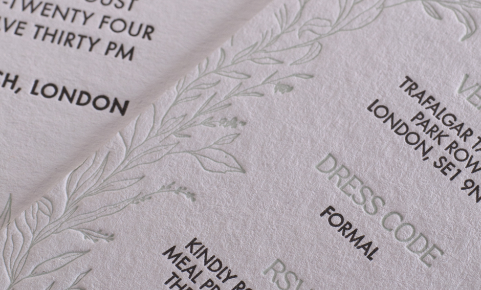 Weybourne Letterpress Wedding Suite