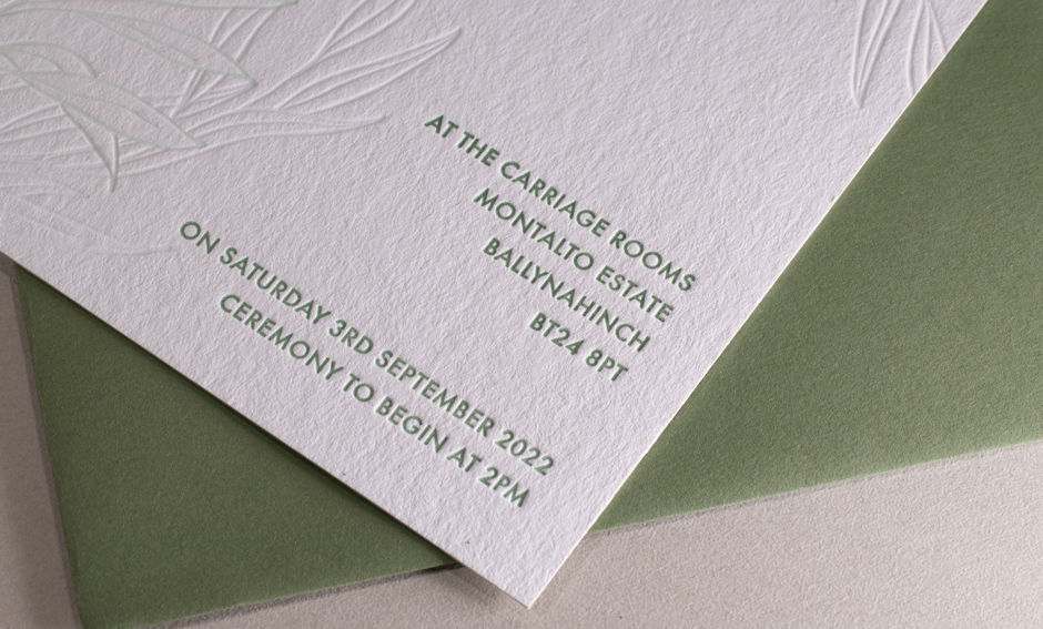 Weybourne Letterpress Wedding Suite