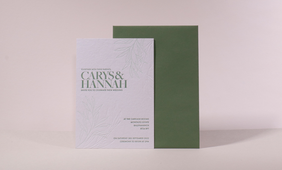 Weybourne Letterpress Wedding Suite