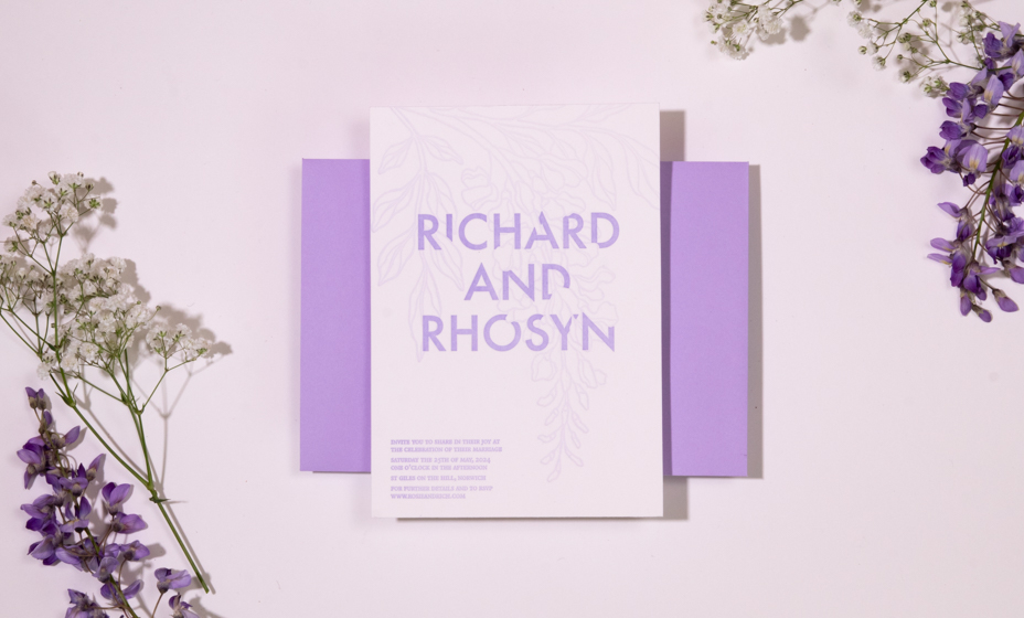 Heacham Letterpress Wedding Suite